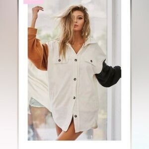 Bibi Shacket Oversized Colorblock